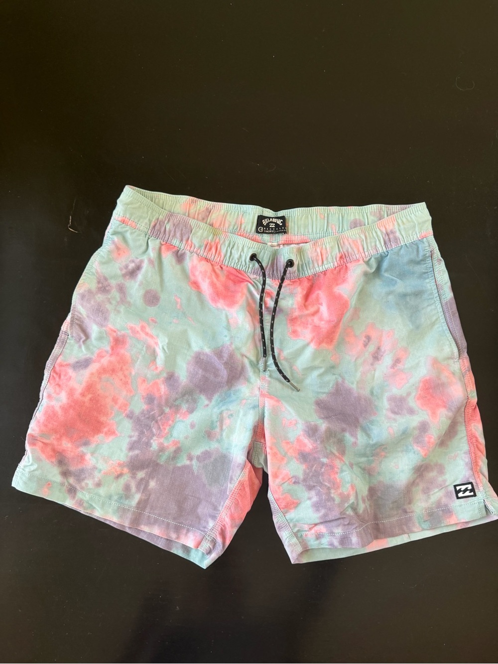 Billabong Men’s Pastel Tie-Dye Board Shorts — Pink, Mint & Lavender